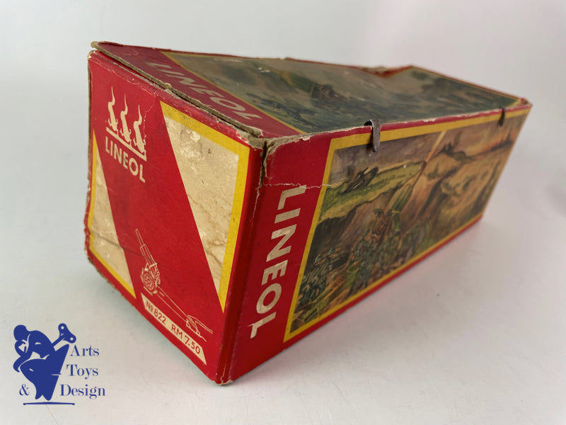 JOUET ANCIEN LINEOL 822 CANON MILITAIRE VERS 1937 L28CM