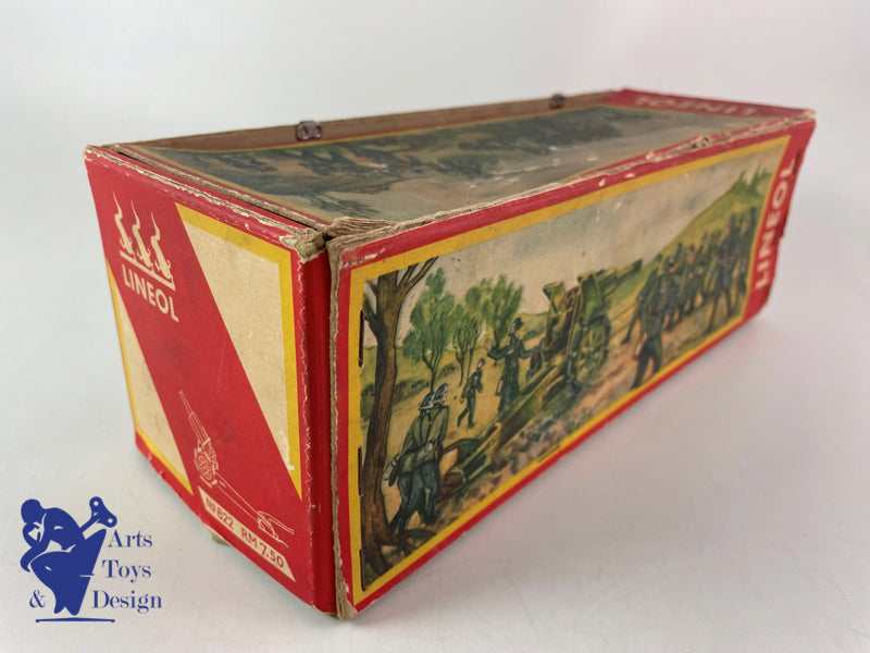 JOUET ANCIEN LINEOL 822 CANON MILITAIRE VERS 1937 L28CM