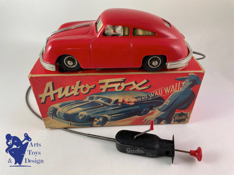 JOUET ANCIEN GESCHA 559 PORSCHE 356 AUTO FOX VERS 1950 L 21CM