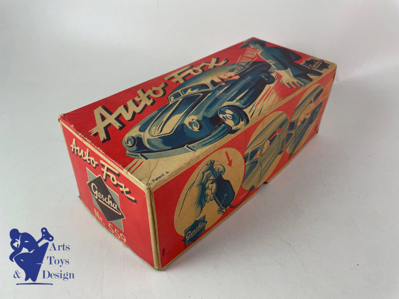 JOUET ANCIEN GESCHA 559 PORSCHE 356 AUTO FOX VERS 1950 L 21CM