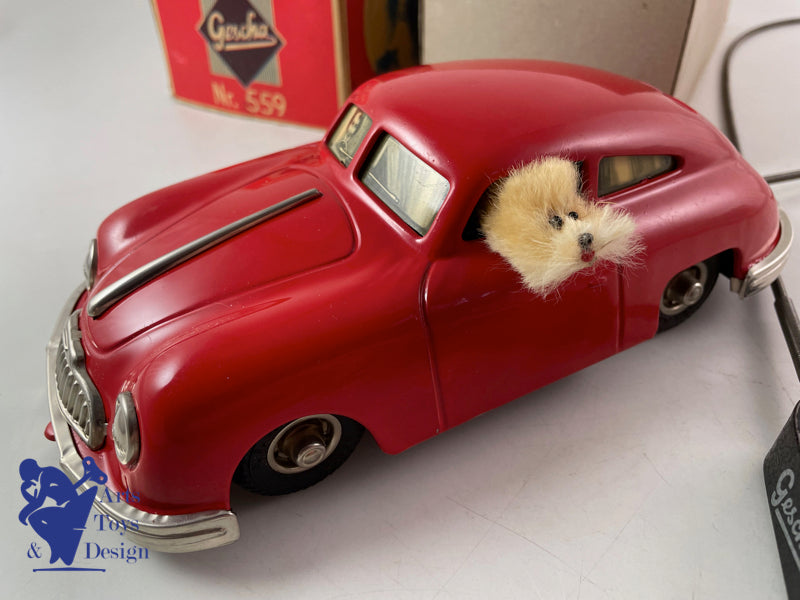 JOUET ANCIEN GESCHA 559 PORSCHE 356 AUTO FOX VERS 1950 L 21CM