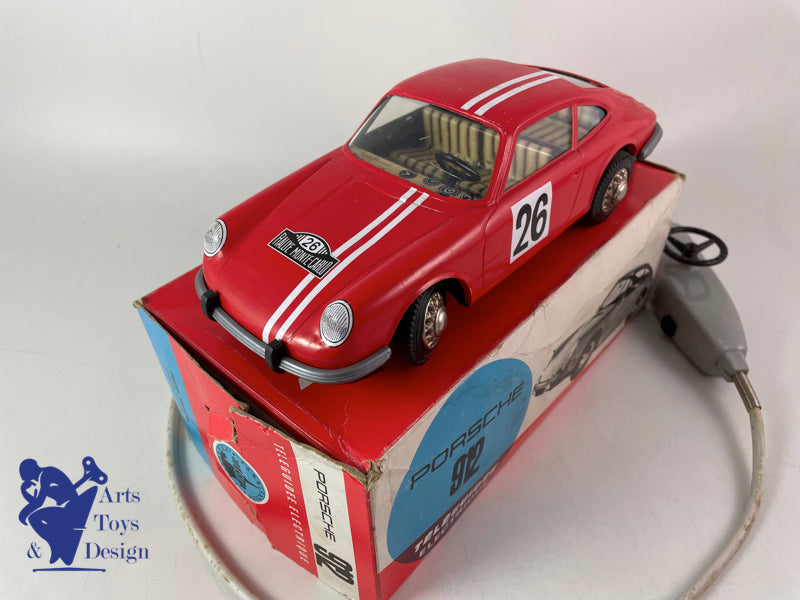 JOUET ANCIEN JOUSTRA 2824 PORSCHE 912 RALLYE VERS 1970 L 23CM