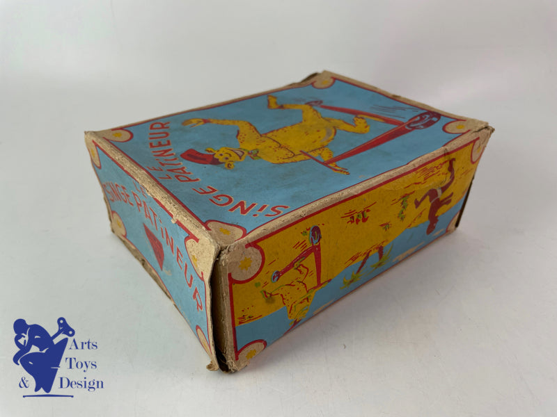JOUET ANCIEN SFA FRANCE SINGE SUR PATINETTE MECANIQUE VERS 1950 H 16CM