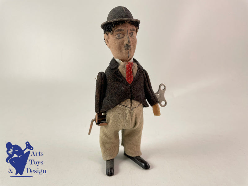 JOUET ANCIEN SCHUCO 1454 CHARLIE CHAPLIN CHARLOT VERS 1920 H 17CM
