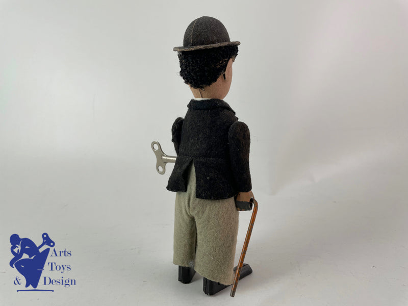 JOUET ANCIEN SCHUCO 1454 CHARLIE CHAPLIN CHARLOT VERS 1920 H 17CM