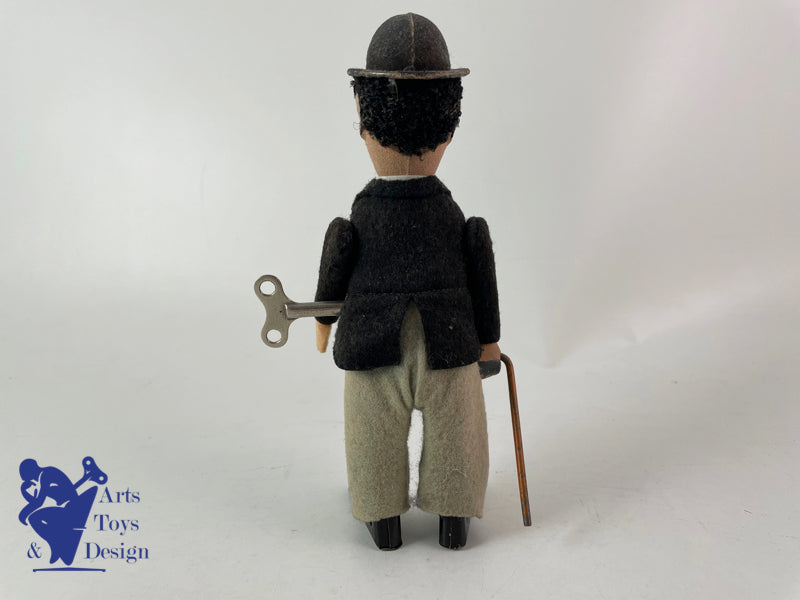 JOUET ANCIEN SCHUCO 1454 CHARLIE CHAPLIN CHARLOT VERS 1920 H 17CM