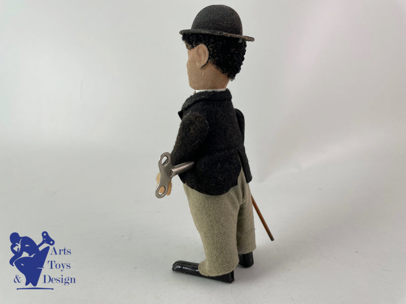 JOUET ANCIEN SCHUCO 1454 CHARLIE CHAPLIN CHARLOT VERS 1920 H 17CM