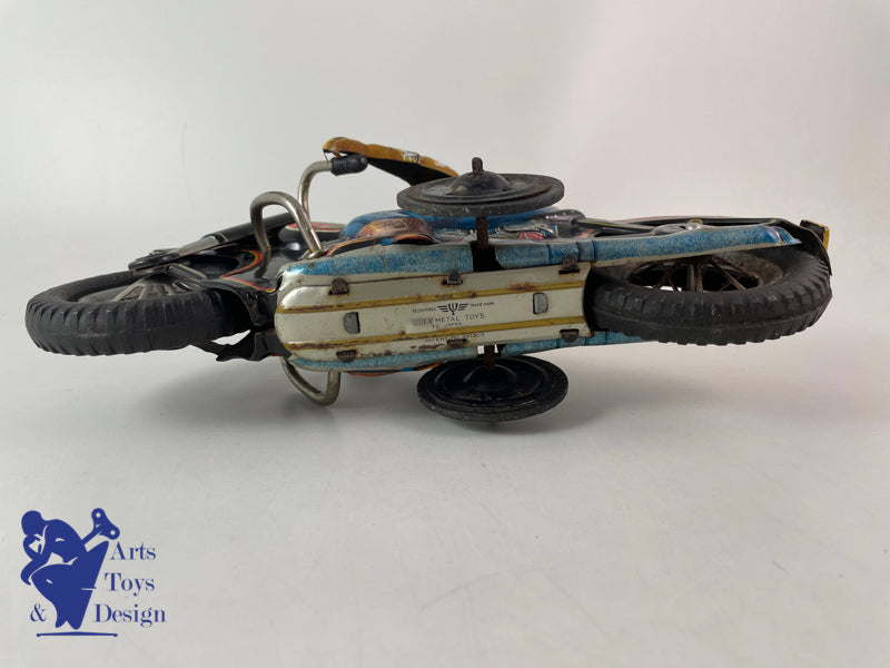 JOUET ANCIEN I.Y. METAL TOYS GRANDE MOTO CONDOR FRICTION VERS 1957 L 30CM