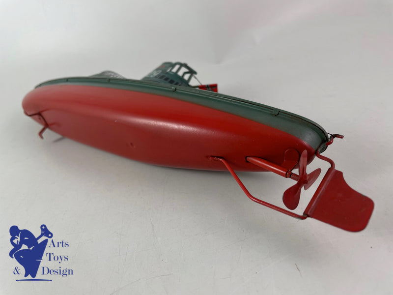JOUET ANCIEN ARNOLD REF 2005 SOUS MARIN U BOAT MECANIQUE VERS 1937