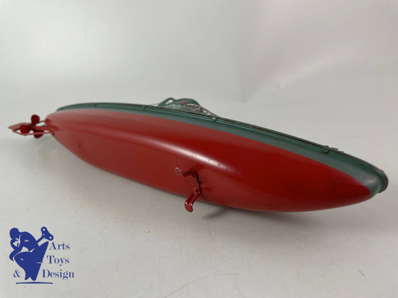 JOUET ANCIEN ARNOLD REF 2005 SOUS MARIN U BOAT MECANIQUE VERS 1937