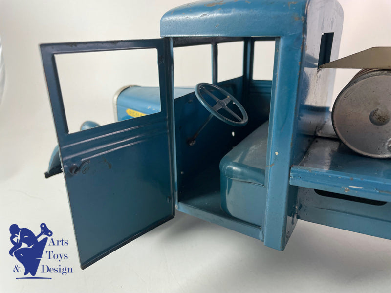 JOUET ANCIEN CIJ 6/15 CAMION RENAULT 5T CARBURANTS MECANIQUE 1950