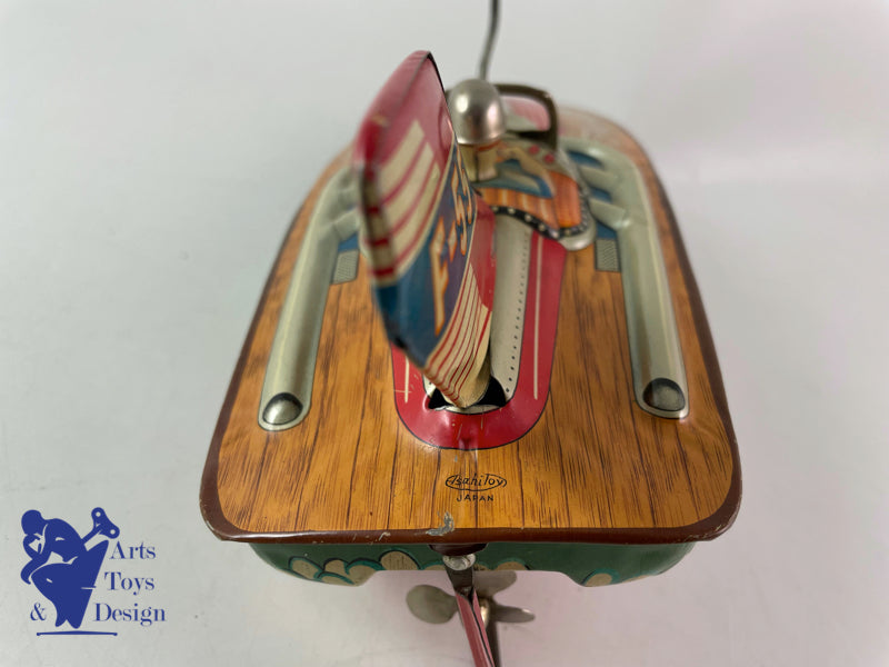 Antique toys Asahi Toy F55 Flying Boat Race Boat circa 1960 30cm