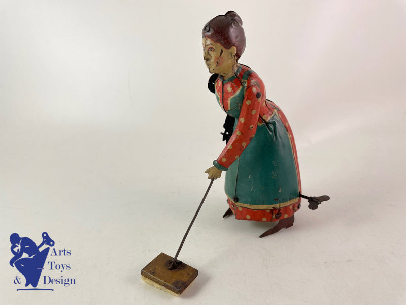 JOUET ANCIEN GUNTHERMANN BUSY LIZZIE MECANIQUE VERS 1930 H 17CM