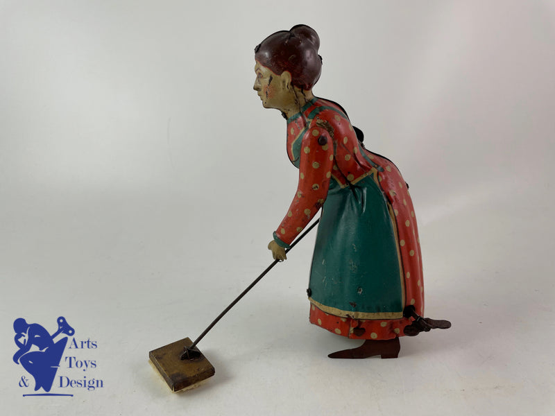 JOUET ANCIEN GUNTHERMANN BUSY LIZZIE MECANIQUE VERS 1930 H 17CM