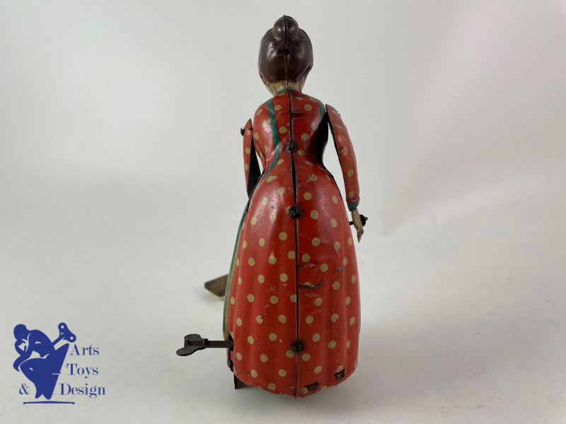 JOUET ANCIEN GUNTHERMANN BUSY LIZZIE MECANIQUE VERS 1930 H 17CM