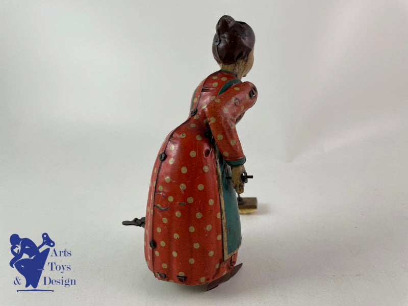 JOUET ANCIEN GUNTHERMANN BUSY LIZZIE MECANIQUE VERS 1930 H 17CM