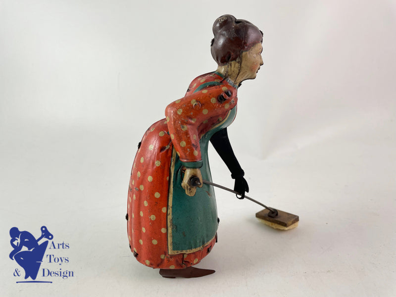 JOUET ANCIEN GUNTHERMANN BUSY LIZZIE MECANIQUE VERS 1930 H 17CM