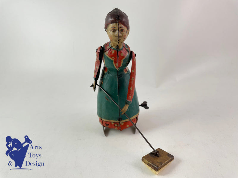 JOUET ANCIEN GUNTHERMANN BUSY LIZZIE MECANIQUE VERS 1930 H 17CM