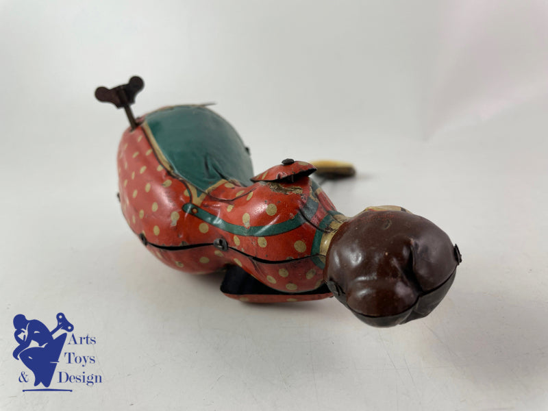 JOUET ANCIEN GUNTHERMANN BUSY LIZZIE MECANIQUE VERS 1930 H 17CM