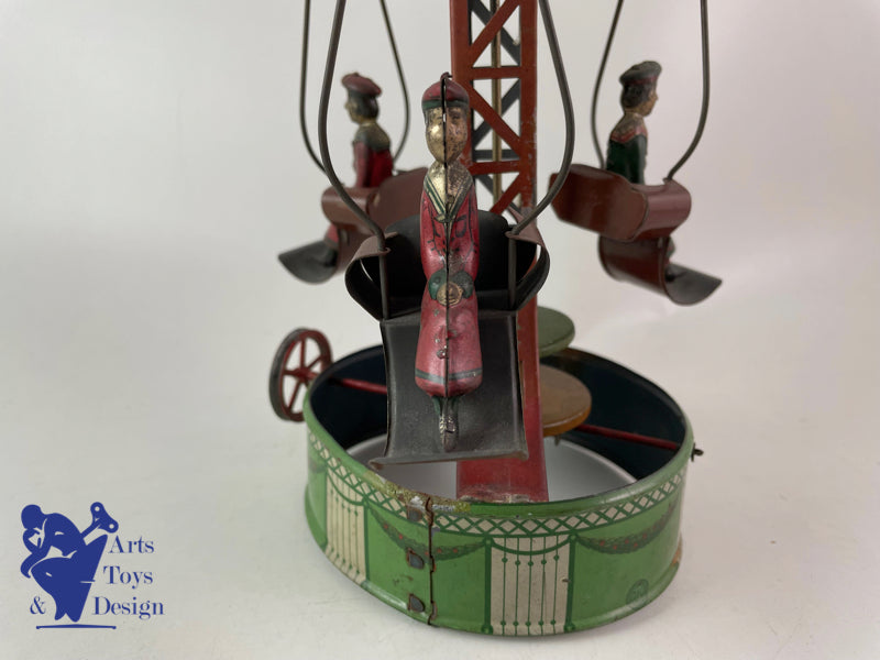 JOUET ANCIEN MANEGE CAROUSEL MOHR&KRAUSS ACCESSOIRE VAPEUR C.1920