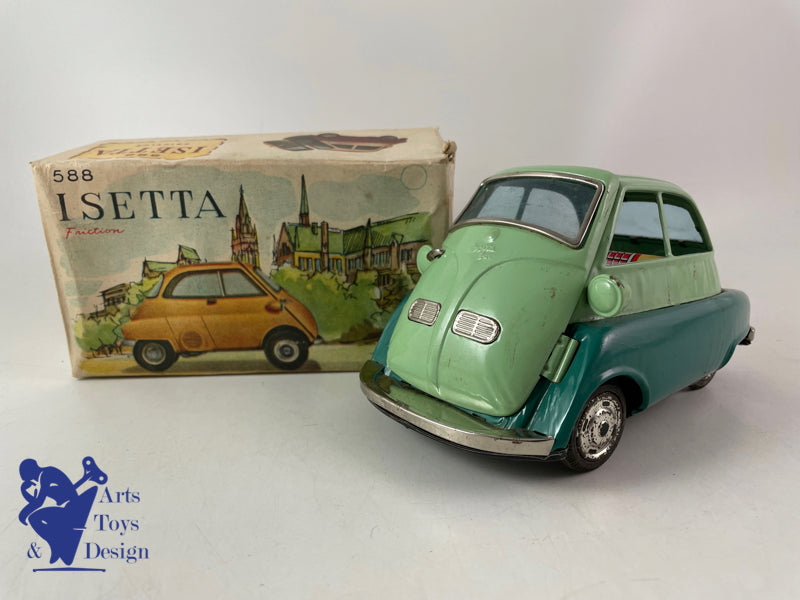 Antique toys Bandai Ref 588 ISETTA Friction Japan circa 1960 L 17cm