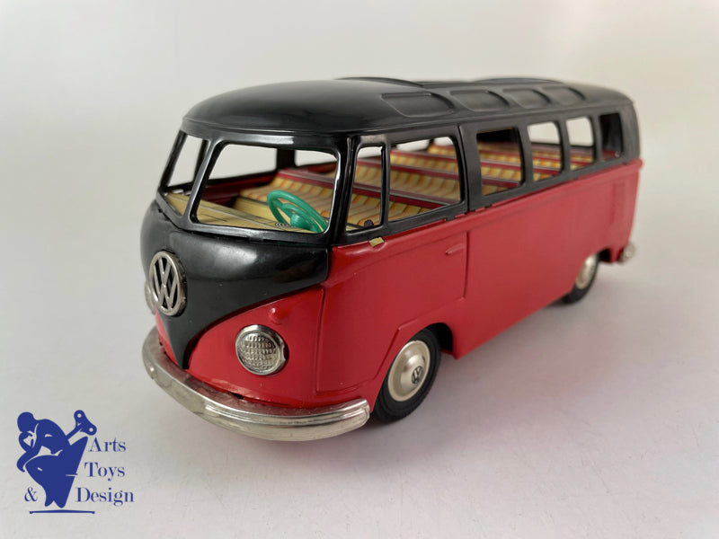 JOUET ANCIEN BANDAI CRAGSTAN VW COMBI MICRO BUS FRICTION VERS 1960 20CM