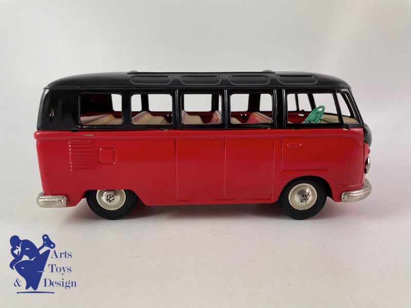 JOUET ANCIEN BANDAI CRAGSTAN VW COMBI MICRO BUS FRICTION VERS 1960 20CM