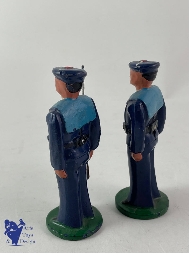 JRD FIGURINE MARIN AU FIXE VERS 1935 H 8.5CM 2 PIECES
