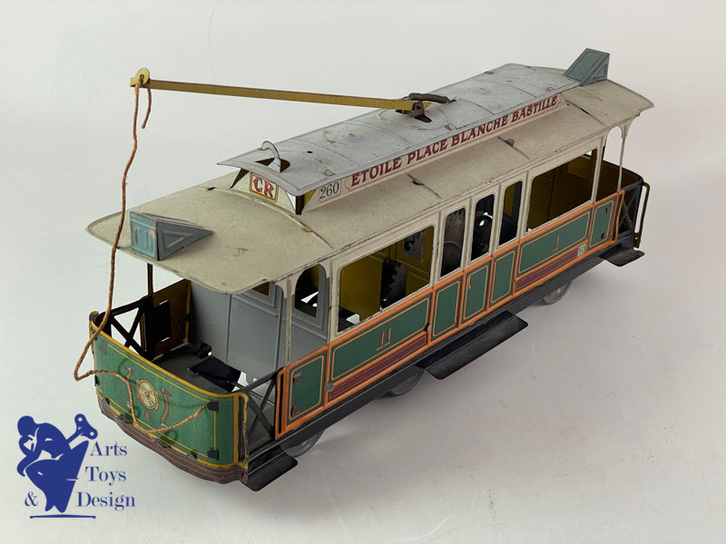 CR 260 CHARLES ROSSIGNOL TRAMWAY PARIS 8 ROUES MECANIQUE VERS 1920 35CM