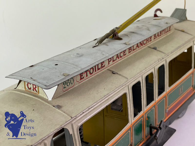 CR 260 CHARLES ROSSIGNOL TRAMWAY PARIS 8 ROUES MECANIQUE VERS 1920 35CM