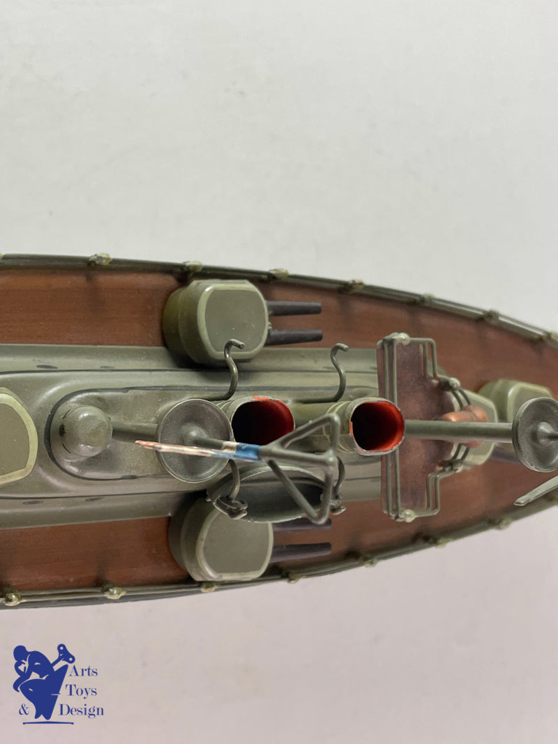 MARKLIN SERIE 5129 BATEAU DE GUERRE MECANIQUE C.1930 EX COLLECTION FORBES