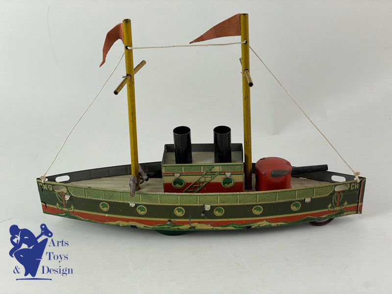 CR 9 CHARLES ROSSIGNOL BATEAU TORPILLEUR MECANIQUE VERS 1920