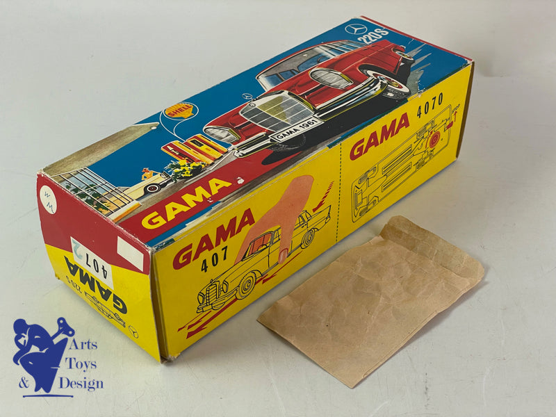 GAMA 407 MERCEDES 220S TAXI NOIR FRICTION VERS 1960
