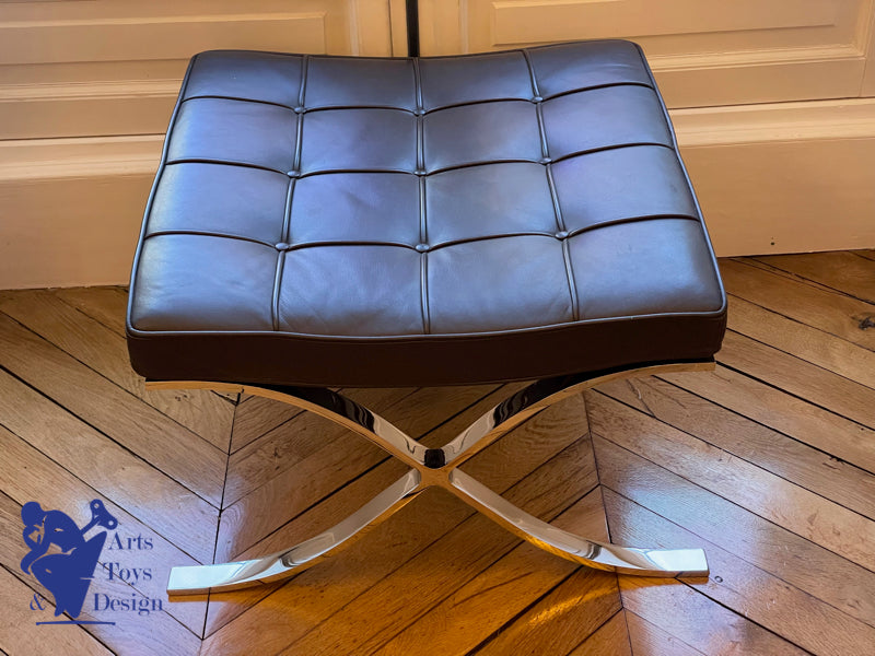 OTTOMAN POUR CHAUFFEUSE BARCELONA DE MIES VAN DER ROHE EDITION KNOLL