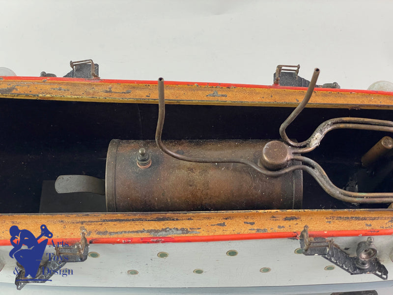 BING ALLEMAGNE GRAND BATEAU CUIRASSE VAPEUR 80CM VERS 1908