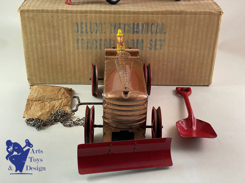 MARX USA TRACTOR FARM SET DELUXE TRACTEUR MECANIQUE VERS 1940