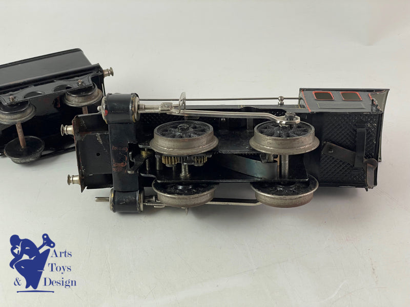 MARKLIN TRAIN LOCOMOTIVE ET TENDER EN 0 R 1020 MECANIQUE VERS 1920