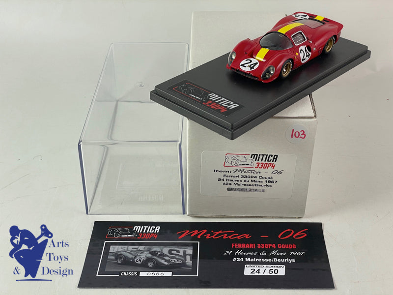 BBR 1/43 Ferrari 330 P3/4 24 Hours Le Mans 1967 Red No. 24 BBR63A BBR 1/43 Ferrari 330 P3/4 24 Hours Le Mans 1967 Red No. 24 BBR63A