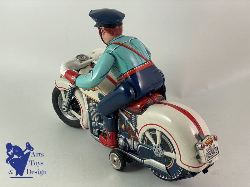 MODERN TOYS TM JAPON MOTO POLICE HIGHWAY PATROL 29CM C.1957