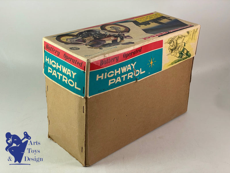 MODERN TOYS TM JAPON MOTO POLICE HIGHWAY PATROL 29CM C.1957