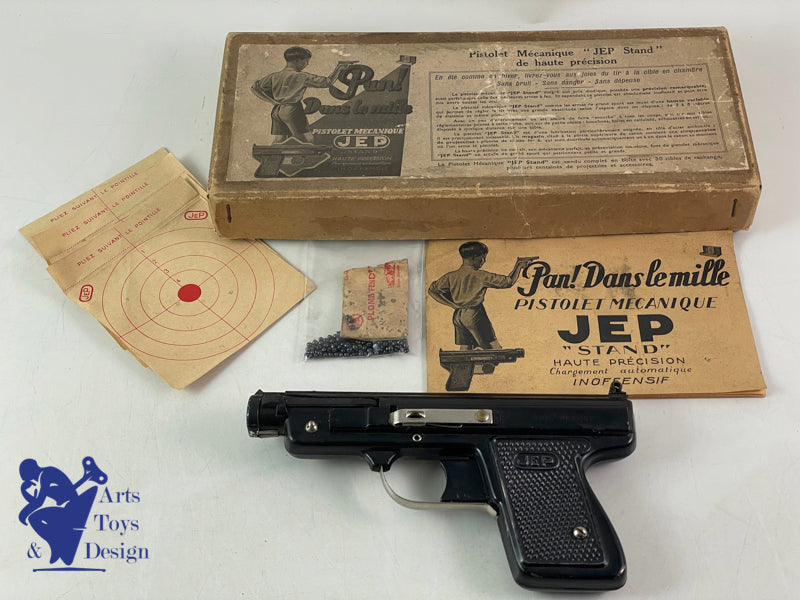 JOUET JEP REF 1070 PISTOLET MECANIQUE STAND VERS 1936