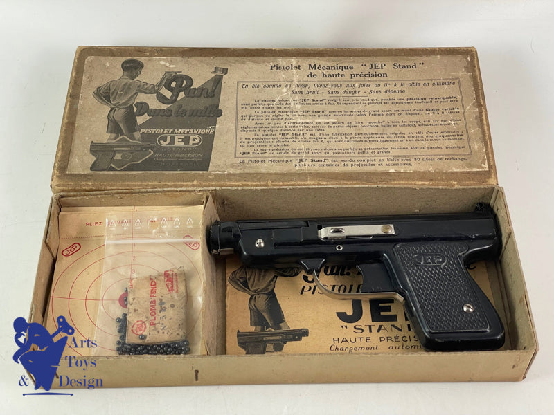 JOUET JEP REF 1070 PISTOLET MECANIQUE STAND VERS 1936
