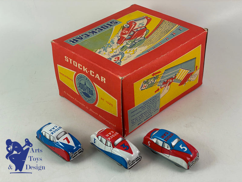 JOUET JOUSTRA REF 1020 COFFRET STOCK CAR 3 VOITURES 1952