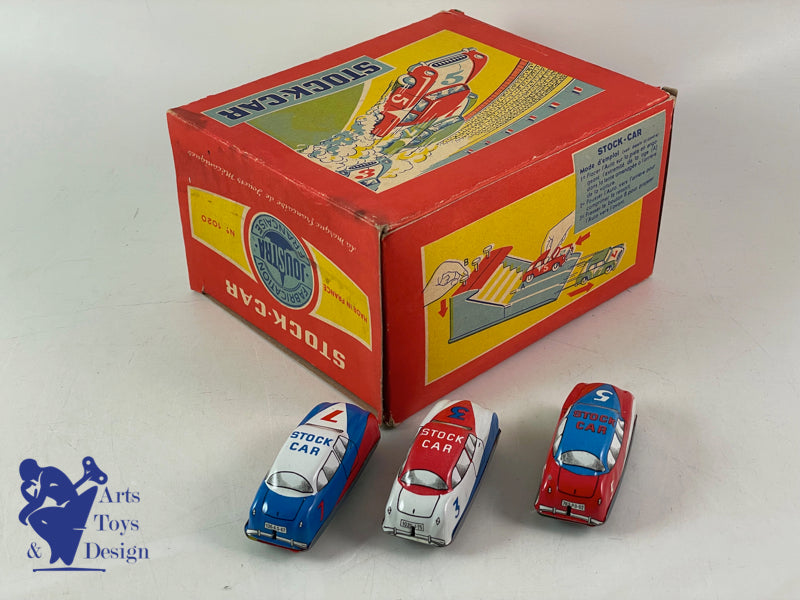 JOUET JOUSTRA REF 1020 COFFRET STOCK CAR 3 VOITURES 1952