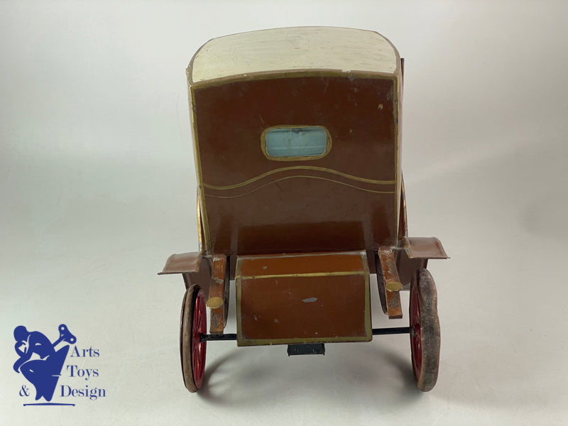 JOUET PINARD REF 71 GRAND FIACRE AUTOMOBILE MECANIQUE C.1900 37CM