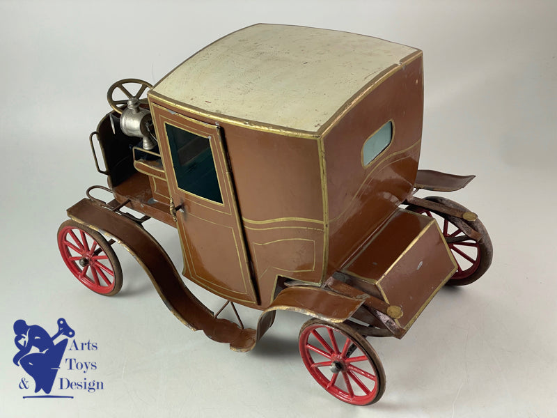 JOUET PINARD REF 71 GRAND FIACRE AUTOMOBILE MECANIQUE C.1900 37CM