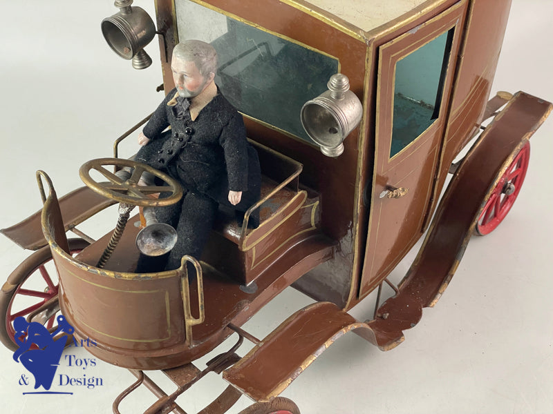 JOUET PINARD REF 71 GRAND FIACRE AUTOMOBILE MECANIQUE C.1900 37CM