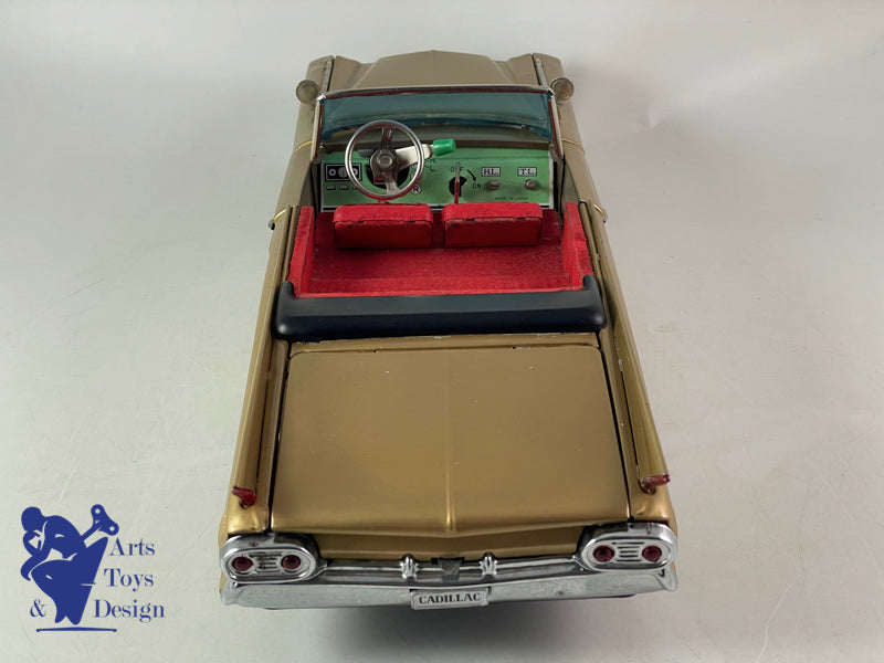 BANDAI JAPAN GOLDEN CADILLAC CONVERTIBLE 42CM ELECTRIQUE VERS 1960