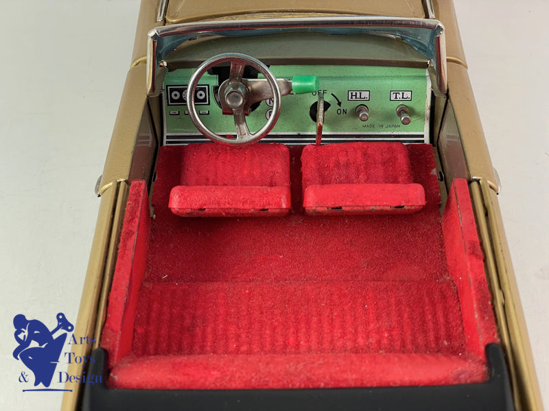 BANDAI JAPAN GOLDEN CADILLAC CONVERTIBLE 42CM ELECTRIQUE VERS 1960