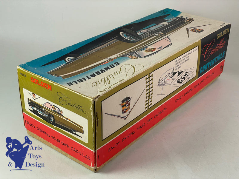 BANDAI JAPAN GOLDEN CADILLAC CONVERTIBLE 42CM ELECTRIQUE VERS 1960